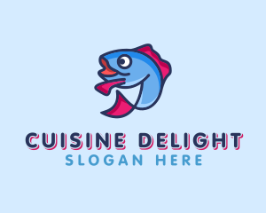 Ocean Sardine Fish logo design