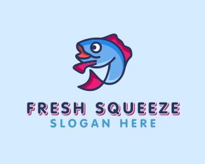 Ocean Sardine Fish logo design