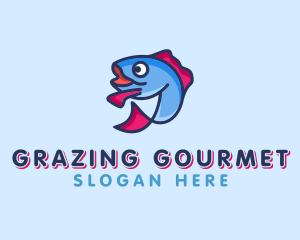 Ocean Sardine Fish logo design