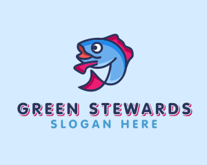 Ocean Sardine Fish logo design