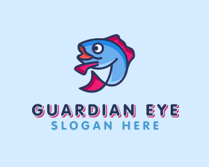 Ocean Sardine Fish logo design