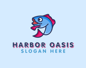 Ocean Sardine Fish logo design