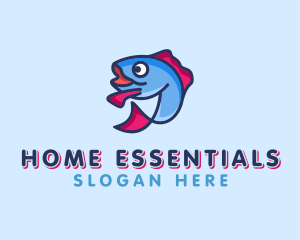 Ocean Sardine Fish logo design