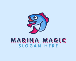 Ocean Sardine Fish logo design