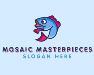 Ocean Sardine Fish logo design