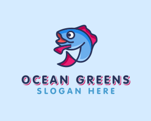 Ocean Sardine Fish logo design