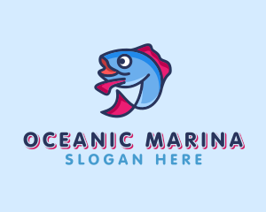 Ocean Sardine Fish logo design