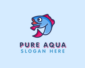 Ocean Sardine Fish logo design