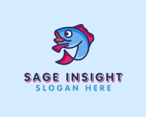 Ocean Sardine Fish logo design