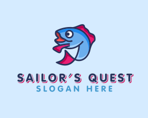 Ocean Sardine Fish logo design