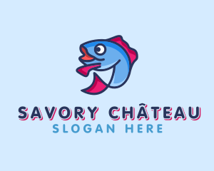 Ocean Sardine Fish logo design