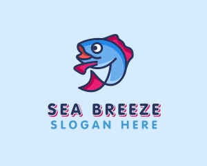 Ocean Sardine Fish logo design