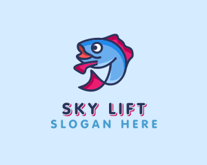 Ocean Sardine Fish logo design