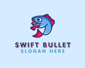 Ocean Sardine Fish logo design