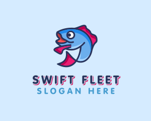 Ocean Sardine Fish logo design