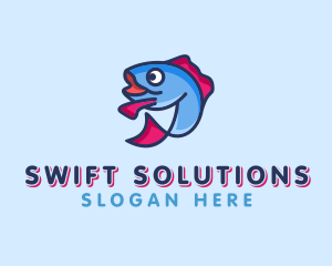 Ocean Sardine Fish logo design