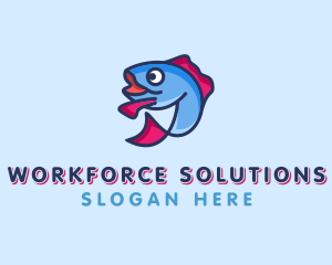 Ocean Sardine Fish logo design