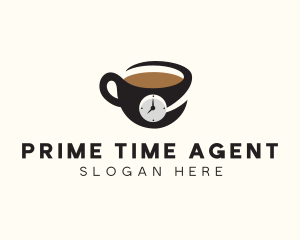 Coffee Clock Breakfast logo design