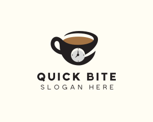 Coffee Clock Breakfast logo design