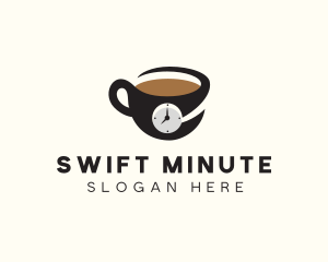 Coffee Clock Breakfast logo design