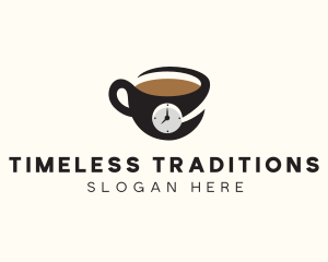 Coffee Clock Breakfast logo design