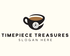 Coffee Clock Breakfast logo design