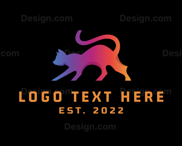 Gradient Cat Animal Logo