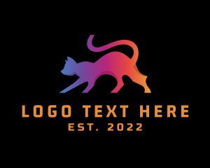 Gradient Cat Animal logo