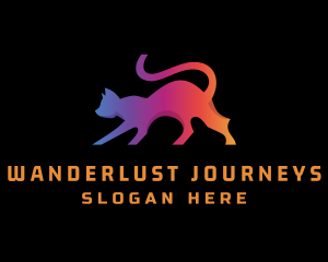 Gradient Cat Animal Logo