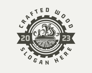 Wood Planer Carpentry Badge logo