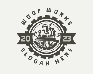 Wood Planer Carpentry Badge logo design