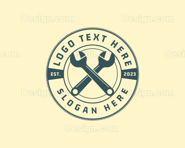 Handyman Wrench Plumbing Logo