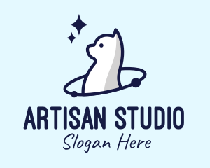 Astral White Cat  logo design