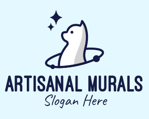 Astral White Cat  logo design