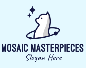 Astral White Cat  logo design