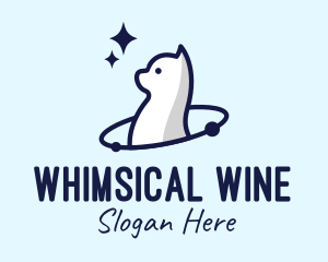 Astral White Cat  logo design