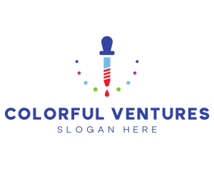 Colorful Liquid Dropper logo design