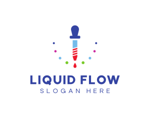 Colorful Liquid Dropper logo design