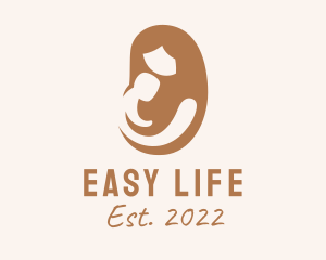 Brown Parenting Breastfeeding  logo design