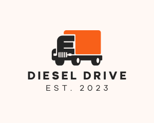 Delivery Truck Letter E logo