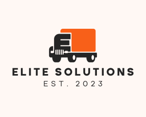 Delivery Truck Letter E logo design