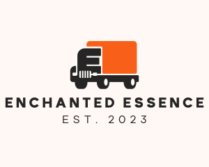 Delivery Truck Letter E logo design