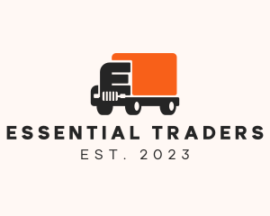 Delivery Truck Letter E logo design