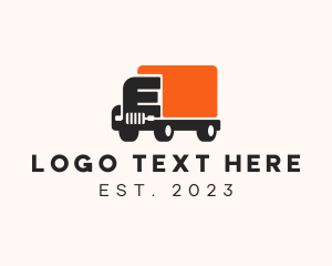 Diesel - Delivery Truck Letter E logo design
