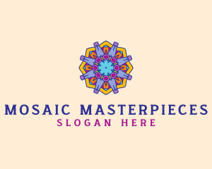 Flower Mosaic Ornament logo design