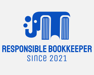 Blue Elephant Book logo design