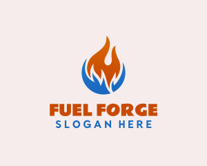 Heat Cold Fuel Ventilation logo design