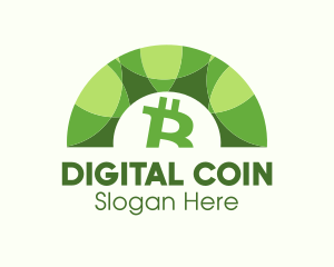 Green Bitcoin Arc logo design