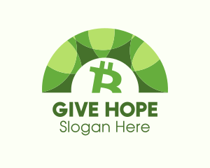 Green Bitcoin Arc logo design