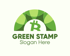 Green Bitcoin Arc logo design